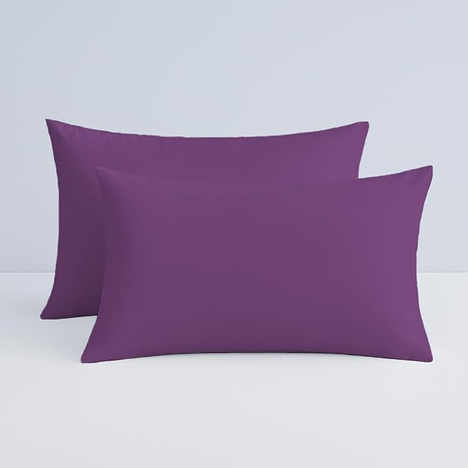 Pillow Cases pack of 2 Black Pillow Covers 50X75CM Hotel Quality Poly Cotton