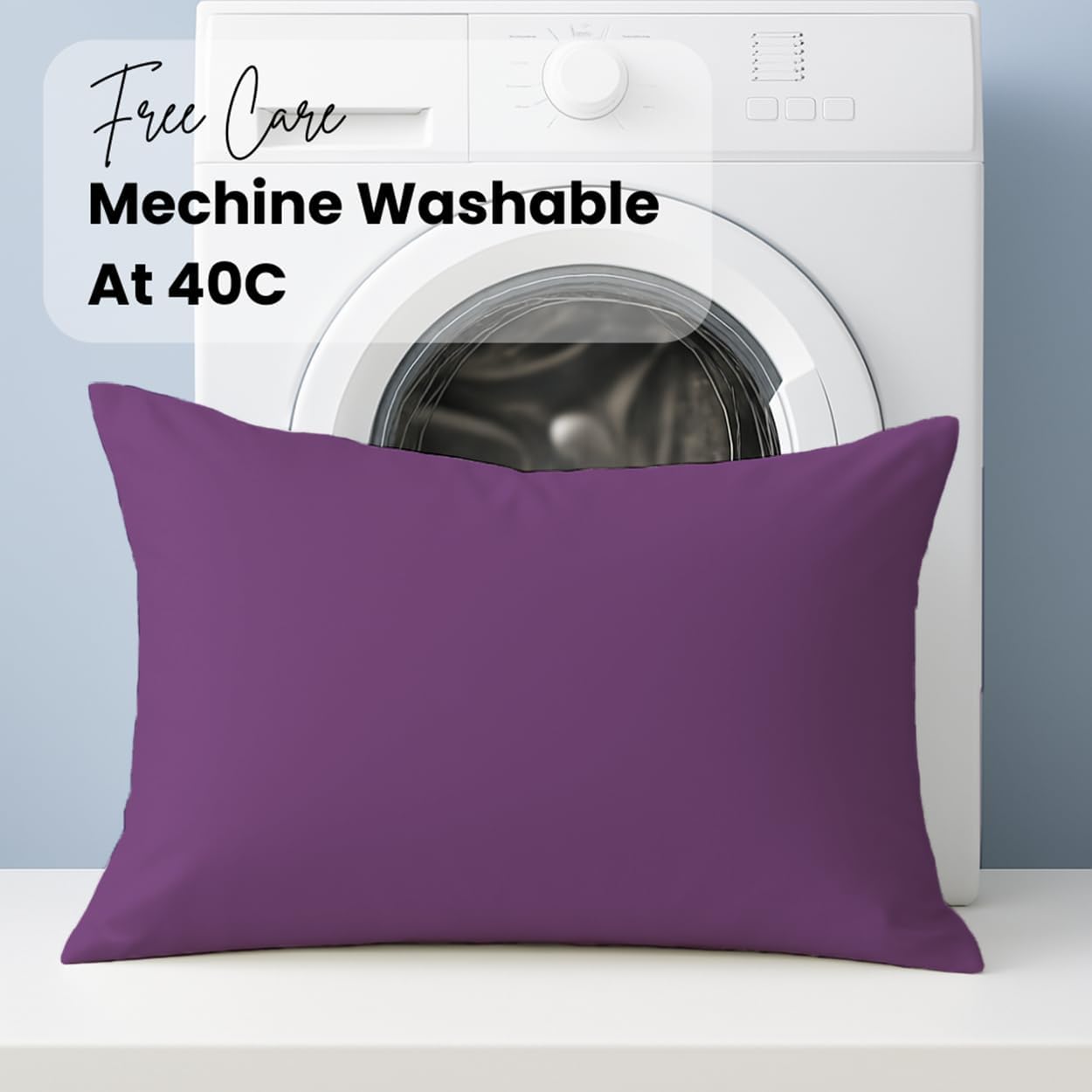 Pillow Cases pack of 2 Black Pillow Covers 50X75CM Hotel Quality Poly Cotton