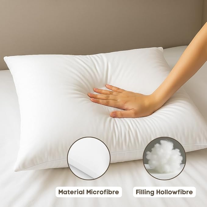 Pillow Cases pack of 2 Black Pillow Covers 50X75CM Hotel Quality Poly Cotton