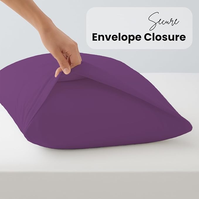 Pillow Cases pack of 2 Black Pillow Covers 50X75CM Hotel Quality Poly Cotton