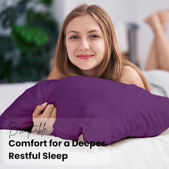 Pillow Cases pack of 2 Black Pillow Covers 50X75CM Hotel Quality Poly Cotton