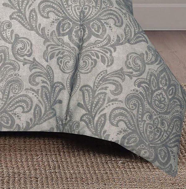 Breathable Microfibre Quilt Duvet Cover Set With Fitted Sheet and Pillow Case – Complete Bedding Set