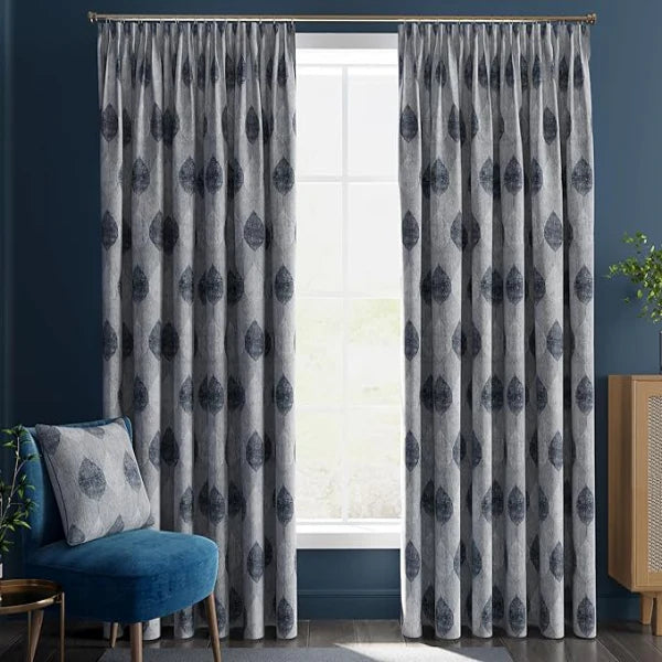Olivia Soft Chenille Readymade Fully Lined Window Curtains– Complete Set with 2 Curtain Panels + 2 Tie Backs