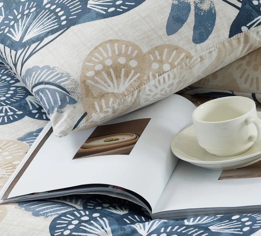 Breathable Microfibre Quilt Duvet Cover Set With Fitted Sheet and Pillow Case – Complete Bedding Set