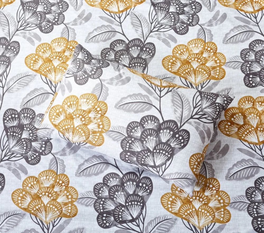 Breathable Microfibre Quilt Duvet Cover Set With Fitted Sheet and Pillow Case – Complete Bedding Set