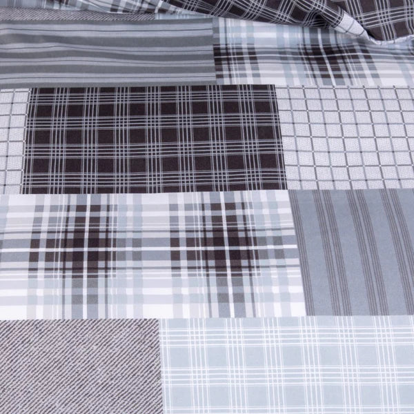 Breathable Microfibre Quilt Duvet Cover Set With Fitted Sheet and Pillow Case – Complete Bedding Set