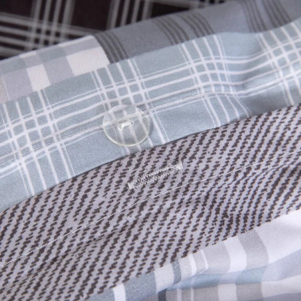 Breathable Microfibre Quilt Duvet Cover Set With Fitted Sheet and Pillow Case – Complete Bedding Set