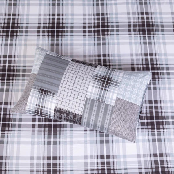 Breathable Microfibre Quilt Duvet Cover Set With Fitted Sheet and Pillow Case – Complete Bedding Set