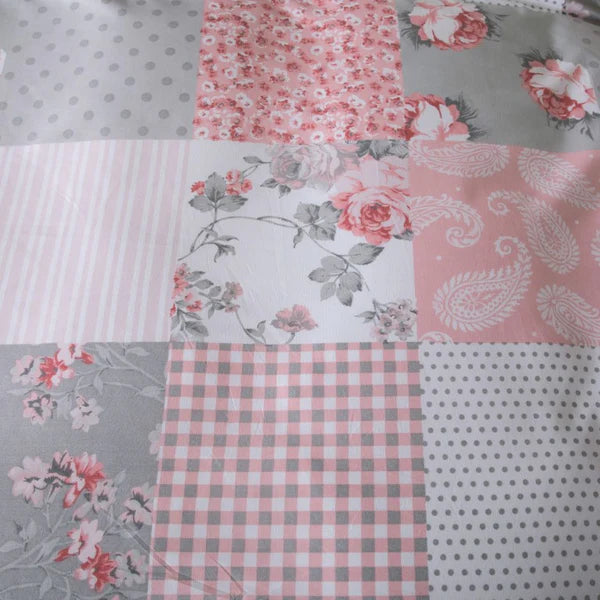 Breathable Microfibre Quilt Duvet Cover Set With Fitted Sheet and Pillow Case – Complete Bedding Set