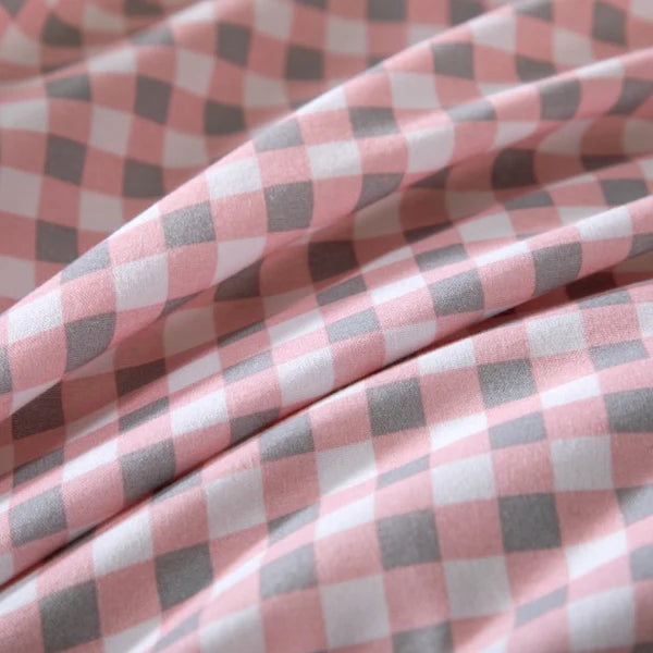 Breathable Microfibre Quilt Duvet Cover Set With Fitted Sheet and Pillow Case – Complete Bedding Set