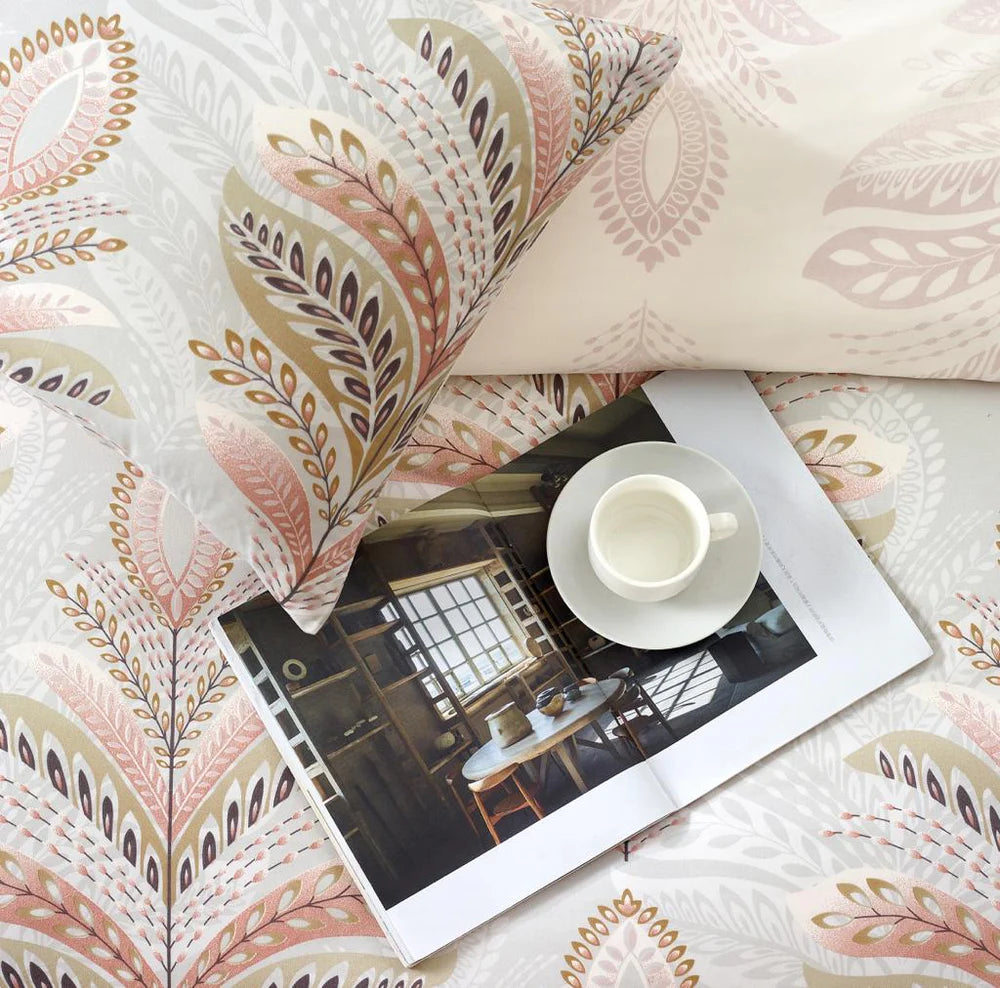 Breathable Microfibre Quilt Duvet Cover Set With Fitted Sheet and Pillow Case – Complete Bedding Set