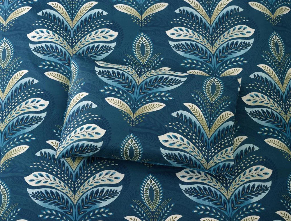 Breathable Microfibre Quilt Duvet Cover Set With Fitted Sheet and Pillow Case – Complete Bedding Set