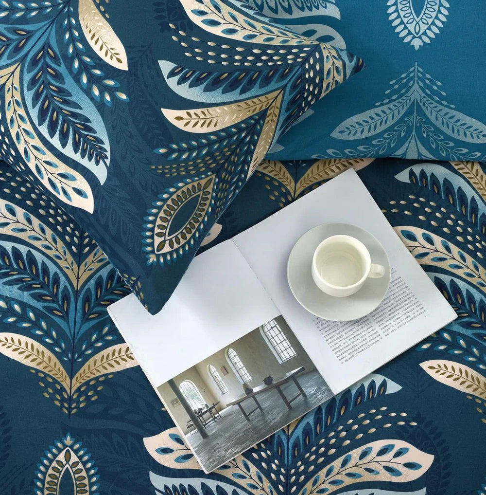 Breathable Microfibre Quilt Duvet Cover Set With Fitted Sheet and Pillow Case – Complete Bedding Set