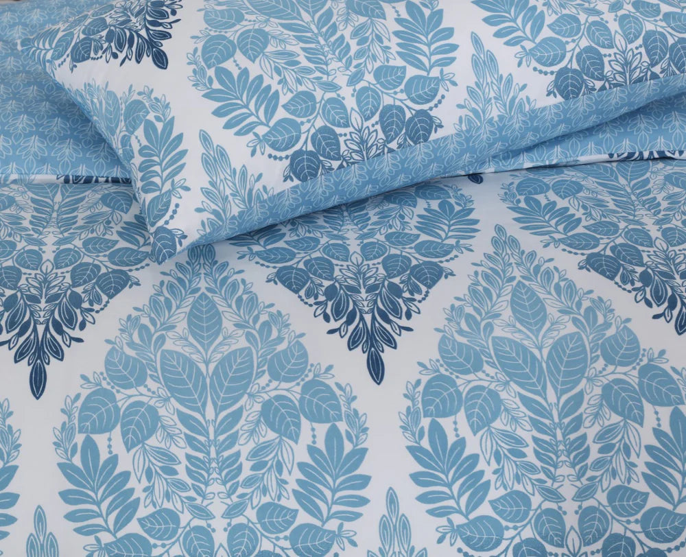 Breathable Microfibre Quilt Duvet Cover Set With Fitted Sheet and Pillow Case – Complete Bedding Set