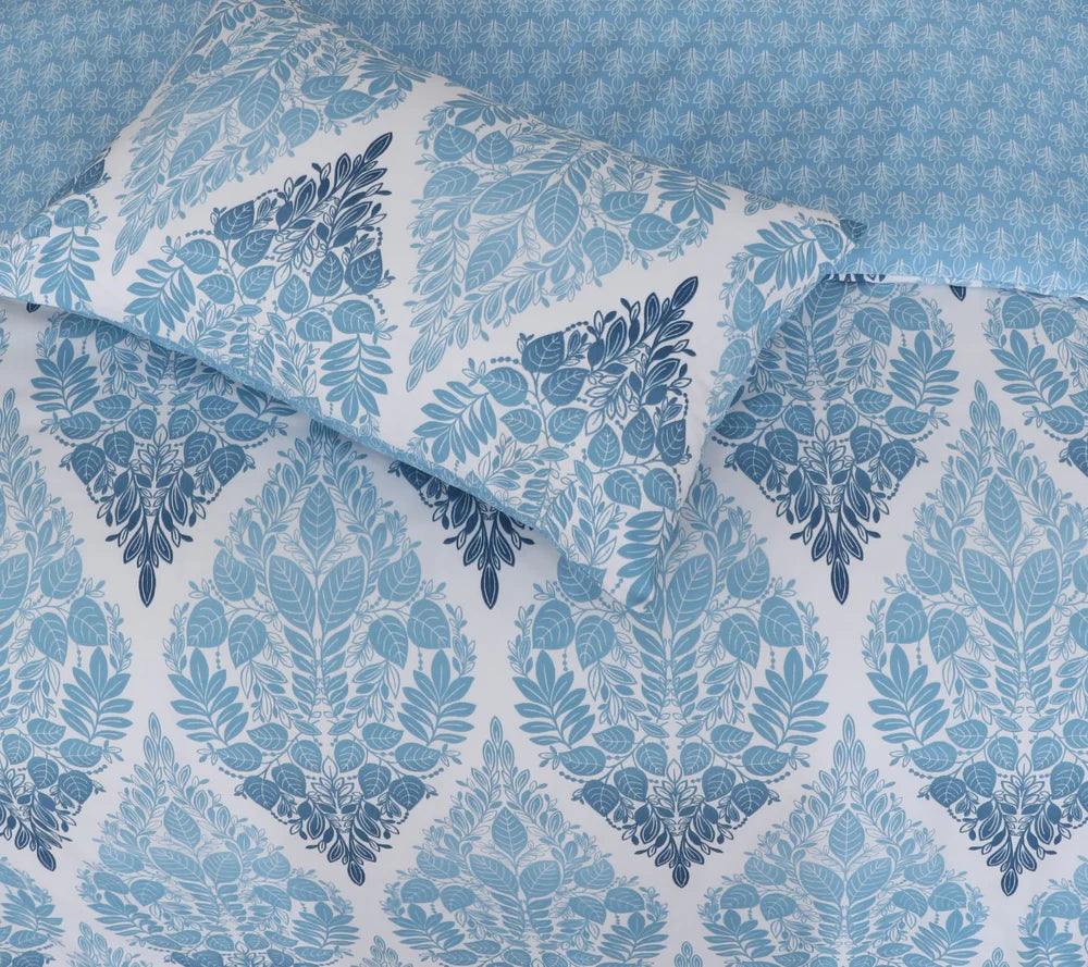 Breathable Microfibre Quilt Duvet Cover Set With Fitted Sheet and Pillow Case – Complete Bedding Set