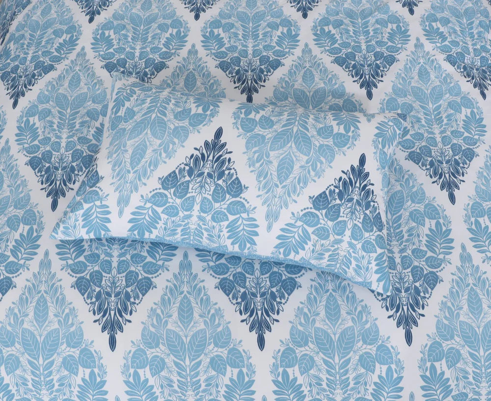 Breathable Microfibre Quilt Duvet Cover Set With Fitted Sheet and Pillow Case – Complete Bedding Set