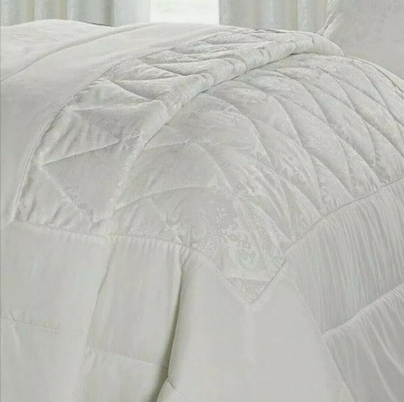 Cleo Quilted Jacquard Bedspread Comforter with Pillow Case