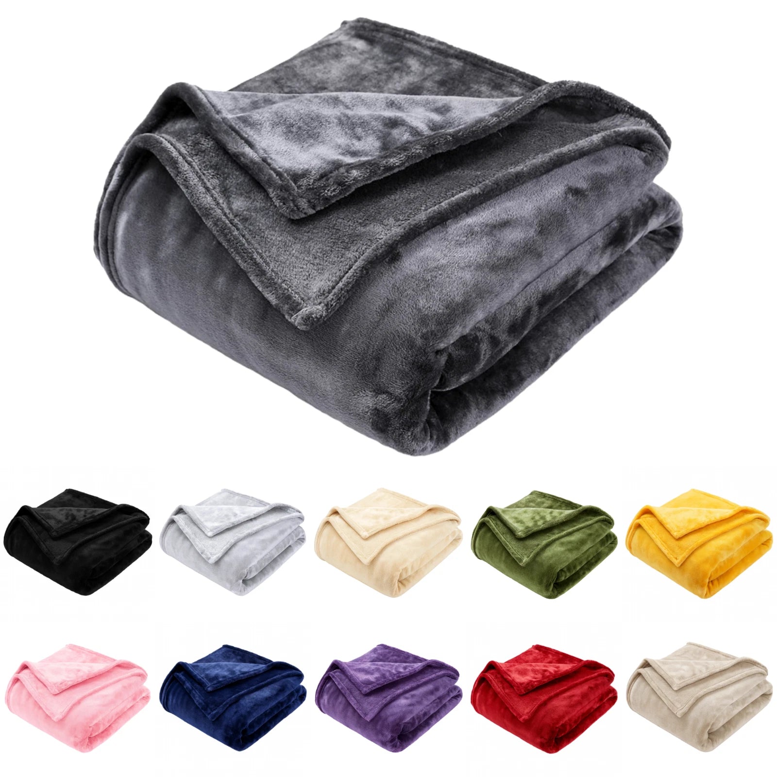 Fluffy Fleece Blanket Single, Double, King & Super King