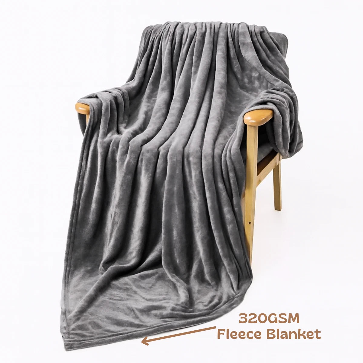 Fluffy Fleece Blanket Single, Double, King & Super King