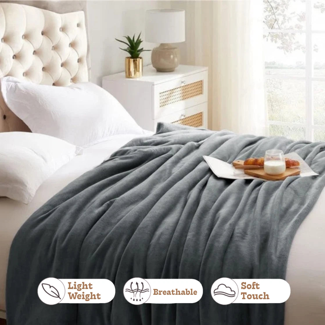 Fluffy Fleece Blanket Single, Double, King & Super King