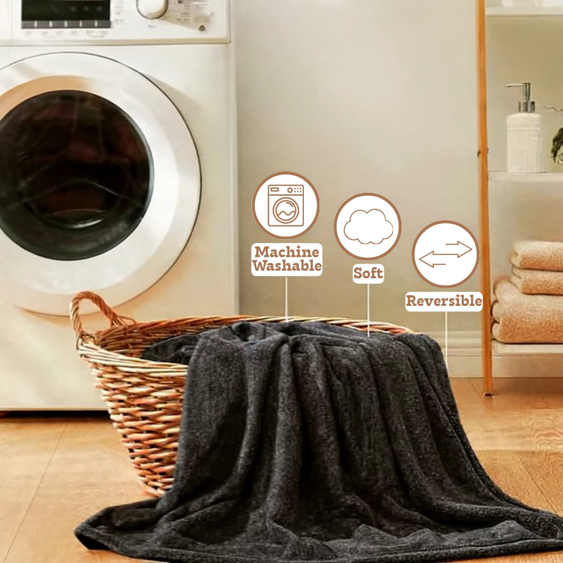 Fluffy Fleece Blanket Single, Double, King & Super King