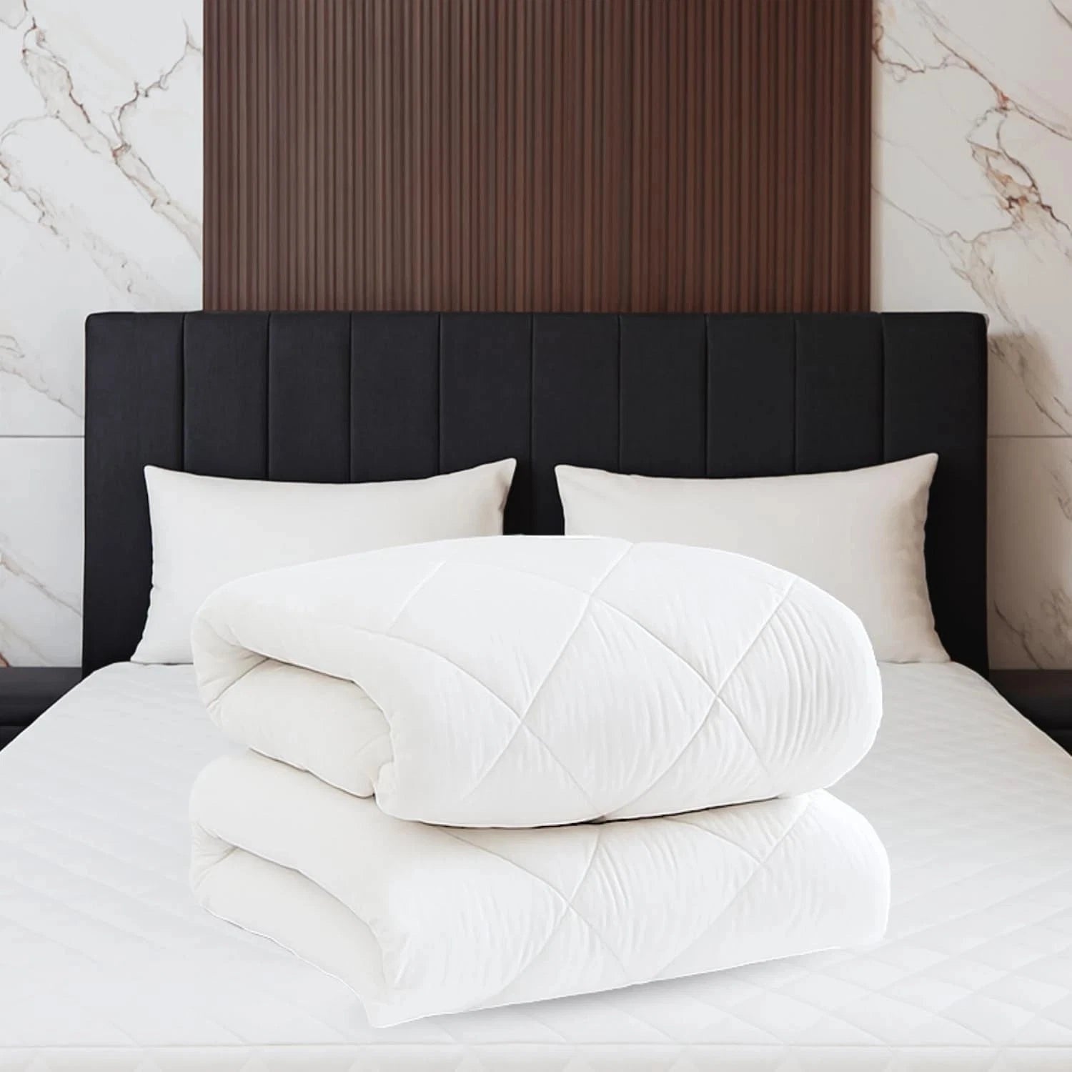 Extra Deep Quilted WATERPROOF Mattress Protector Fitted Bed Cover Anti Allergic