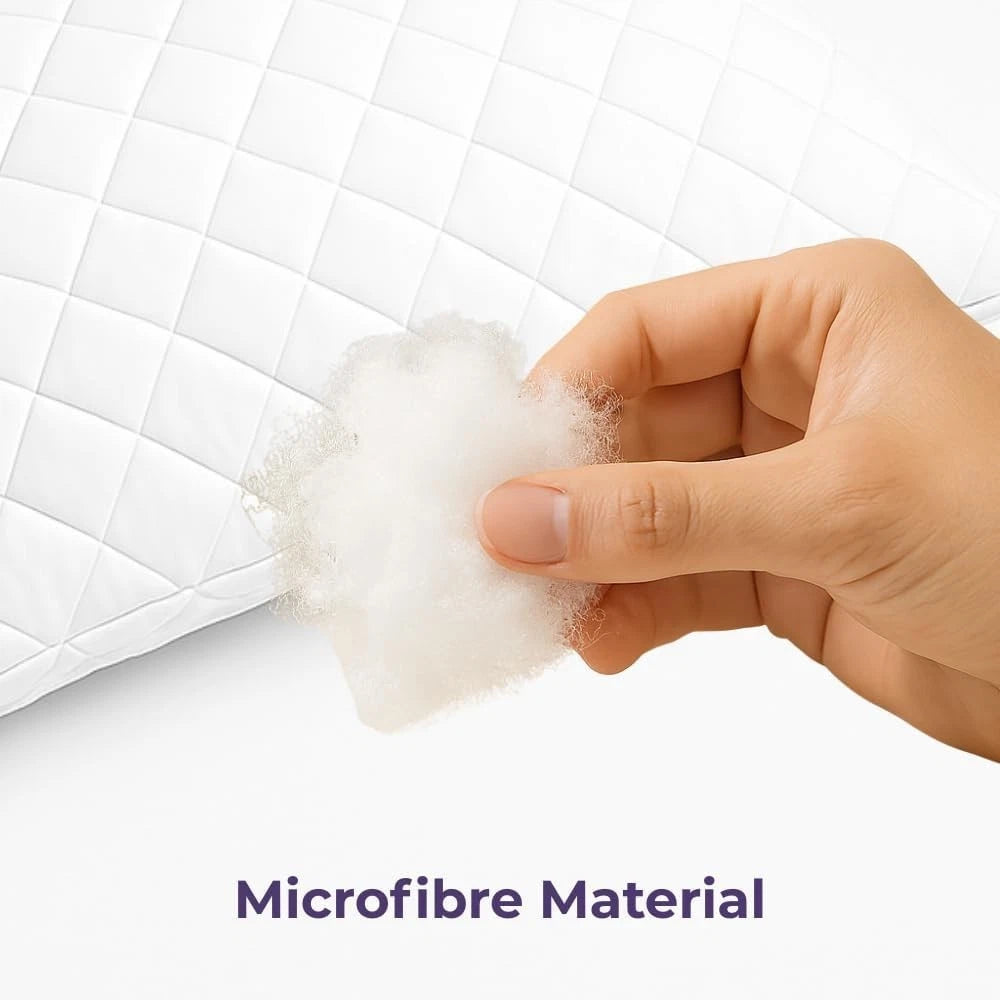 2 x Quilted Pillow Protectors 100% Cotton Breathable Soft Pillow Cover Pair UK