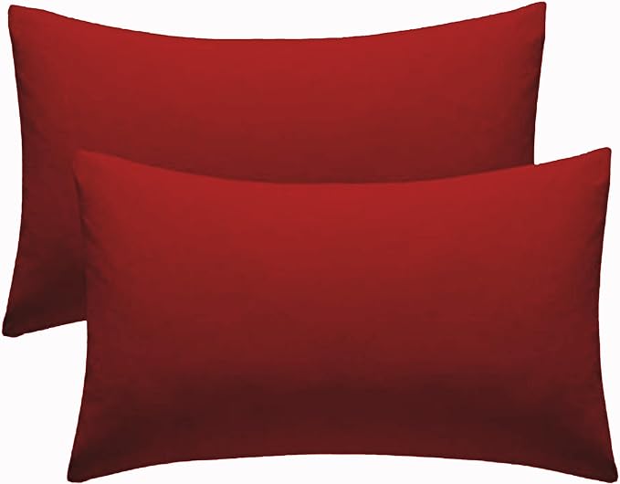 Red Pillow Covers Poly Cotton