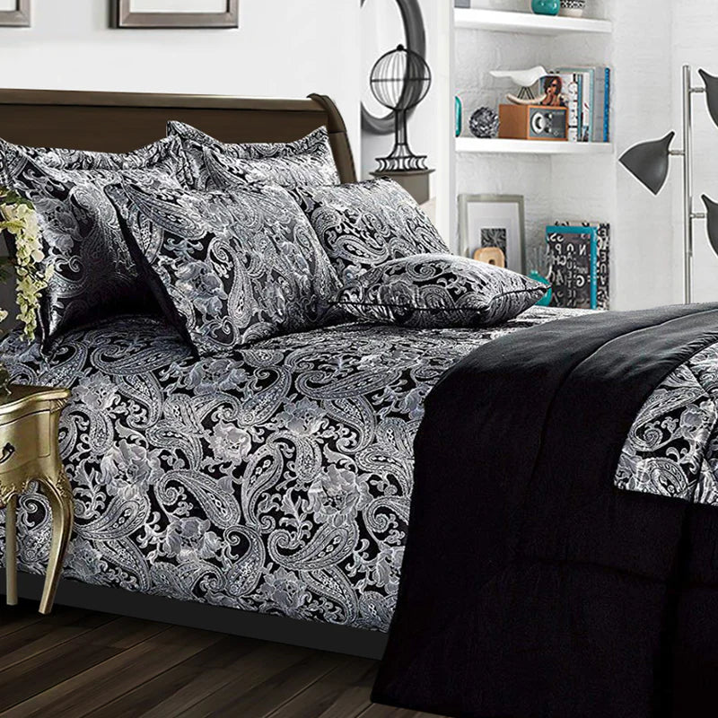 Cleo Quilted Jacquard Bedspread Comforter with Pillow Case