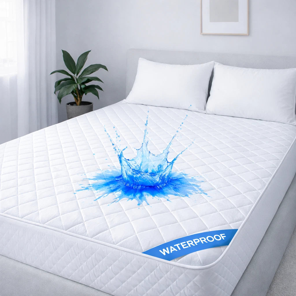 Extra Deep Quilted WATERPROOF Mattress Protector Fitted Bed Cover Anti Allergic